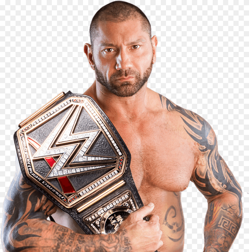 Batista Wwe Champion Batista Wwe World Heavyweight Champion, Accessories, Person, Skin, Tattoo Free Transparent Png