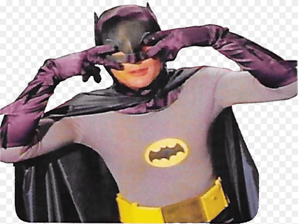 Batman Adamwest Superhero Hero Dc Tv 60s 1960s, Person, Clothing, Costume, Man Free Png