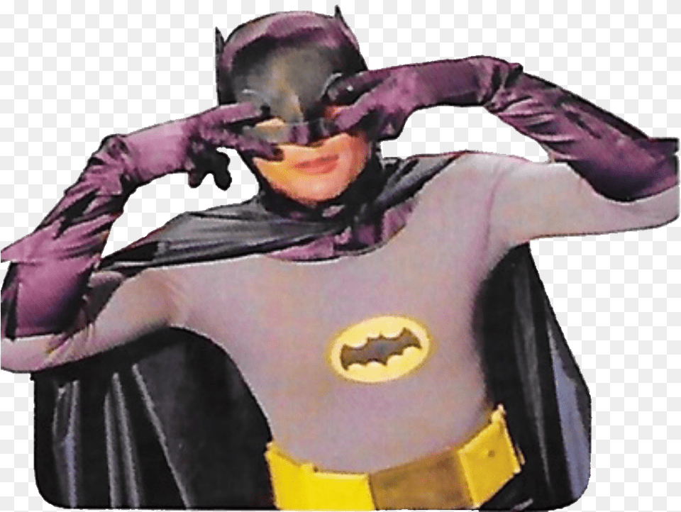 Batman Adamwest Superhero Hero Dc Tv 60s 1960s Batman, Person, Clothing, Costume, Man Free Png