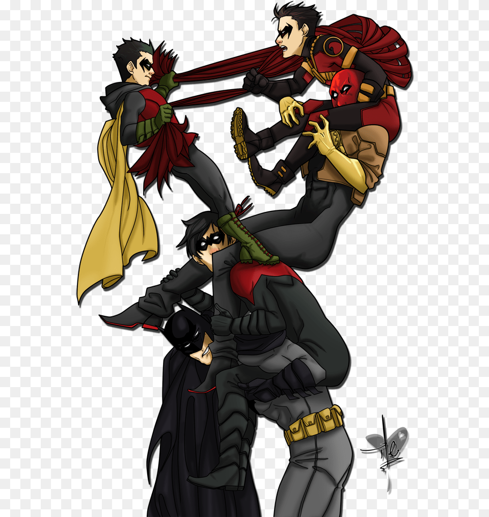 Batman And All His Robins, Book, Comics, Publication, Person Free Transparent Png