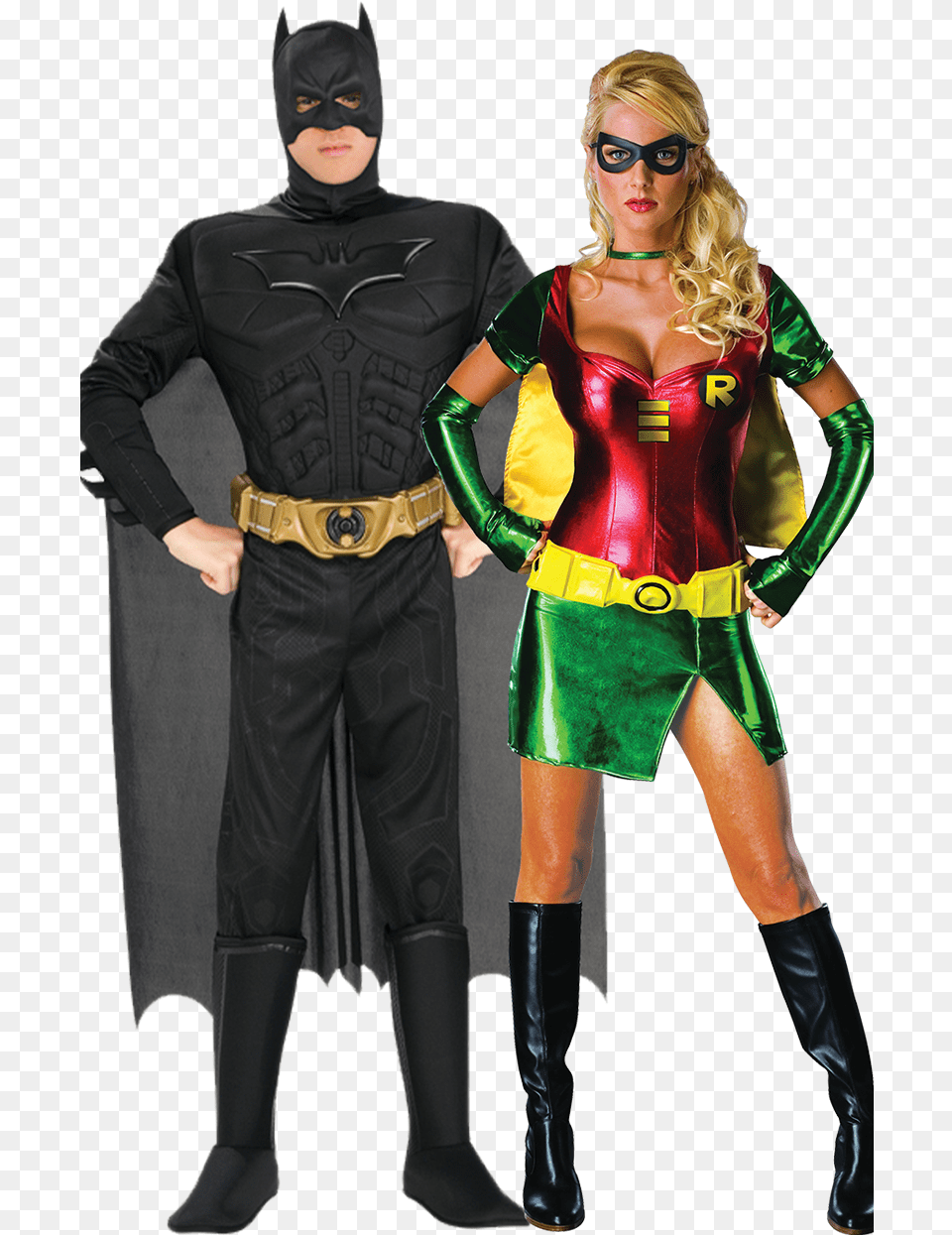 Batman And Lady Robin Couples Costume Sexy Robin Costume, Adult, Spandex, Person, Woman Png Image