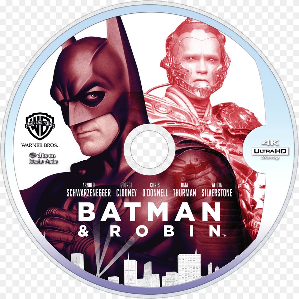 Batman And Robin 4k Blu Ray, Disk, Adult, Dvd, Person Png