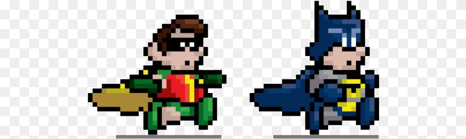 Batman And Robin Pixel Art Pixel Batman And Robin, Qr Code Png Image