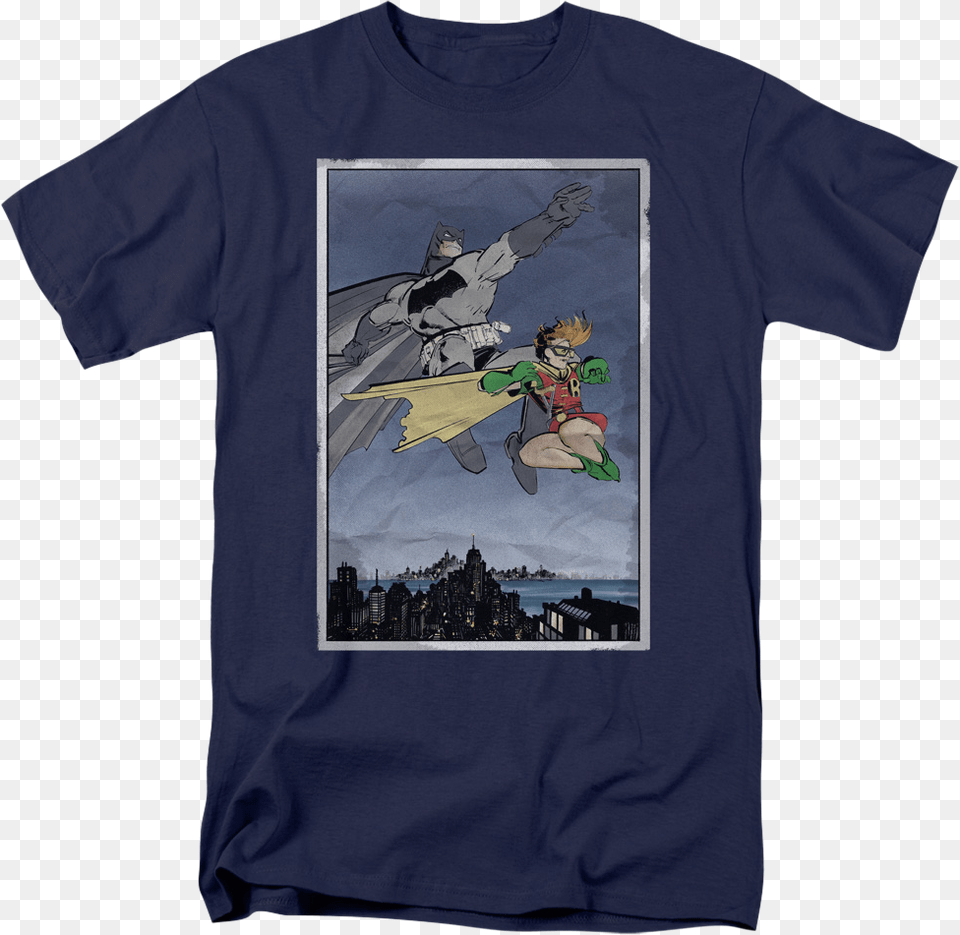 Batman And Robin The Dark Knight Returns T Shirt Kenneth Rocafort Variant Dark Knight Iii, Clothing, T-shirt, Person Free Png Download