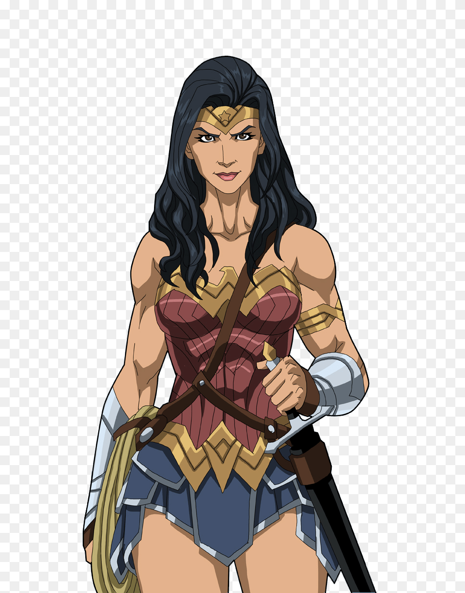Batman And The Justice League Wiki Wonder Woman Muscle, Adult, Publication, Person, Female Free Png Download