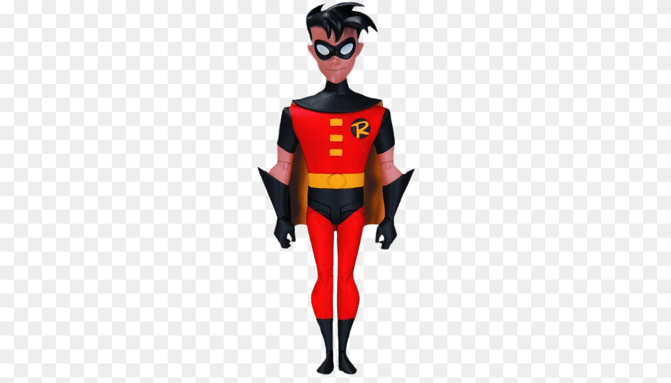 Batman Animated Series Robin Action Figure, Cape, Clothing, Costume, Person Png