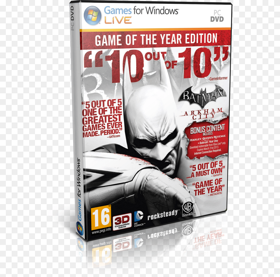 Batman Arkham City Goty Box Art, Publication, Advertisement, Poster, Adult Png