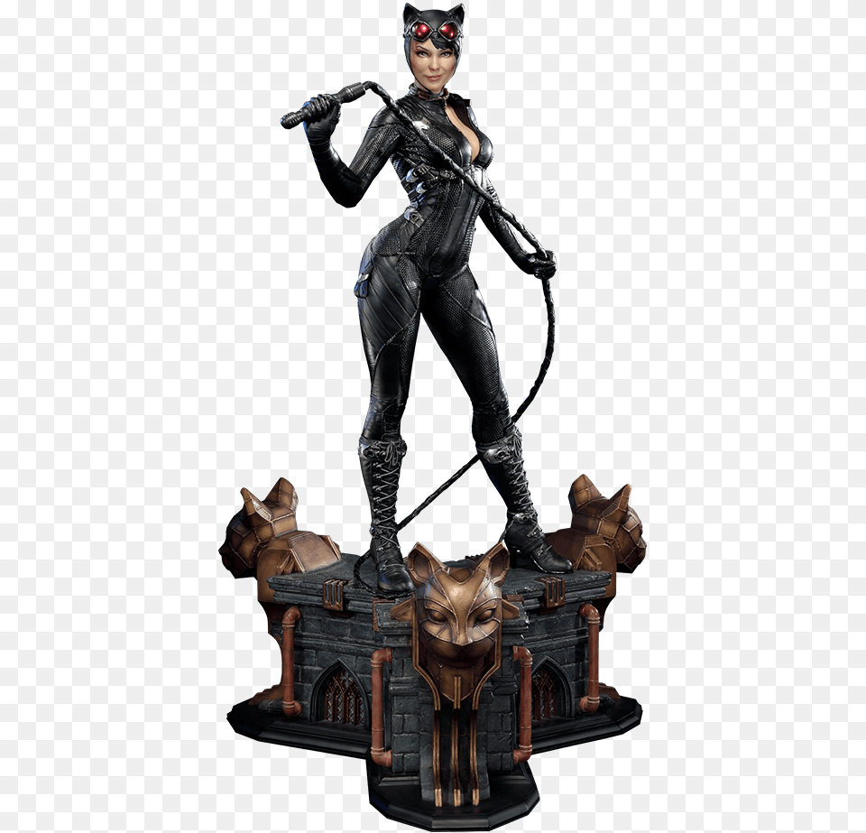 Batman Arkham Knight Catwoman Statue, Adult, Male, Man, Person Png Image
