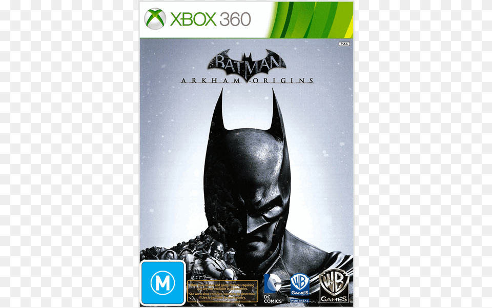Batman Arkham Origins Xbox 360 Cover, Adult, Male, Man, Person Free Png Download