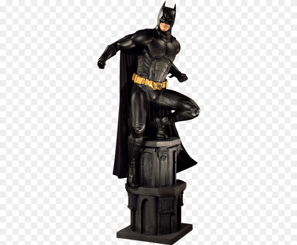 Batman Begins Life Size Statue, Adult, Male, Man, Person Free Transparent Png