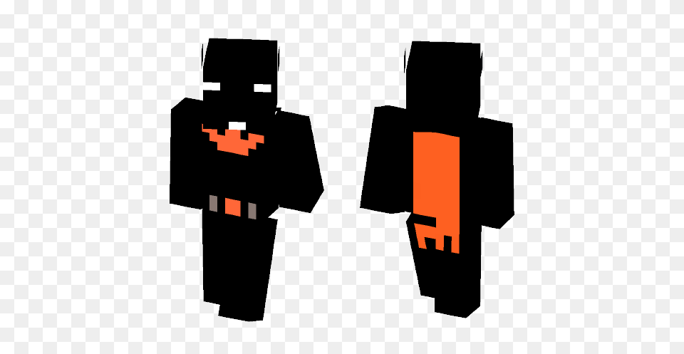 Batman Beyond Bat Suit With Cape Minecraft Skin, Cross, Symbol Free Png