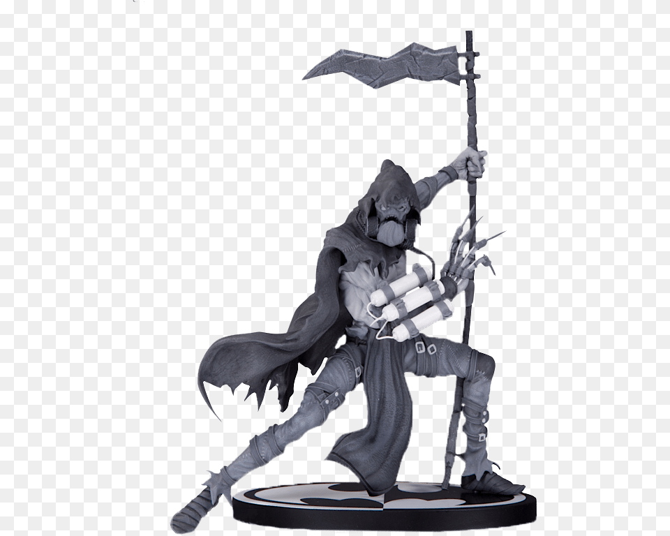 Batman Black Amp White Statue Scarecrow By Danda Batman Black And White Scarecrow Statue, Baby, Person Free Transparent Png