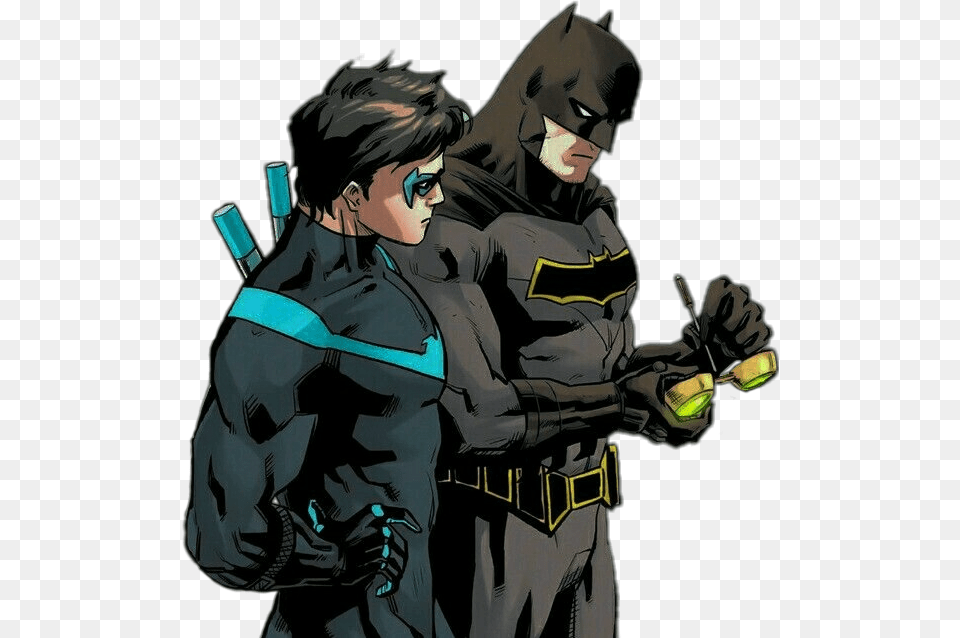 Batman Brucewayne Nightwing Dickgrayson Batfam Batman Gotham Knight, Adult, Male, Man, Person Png