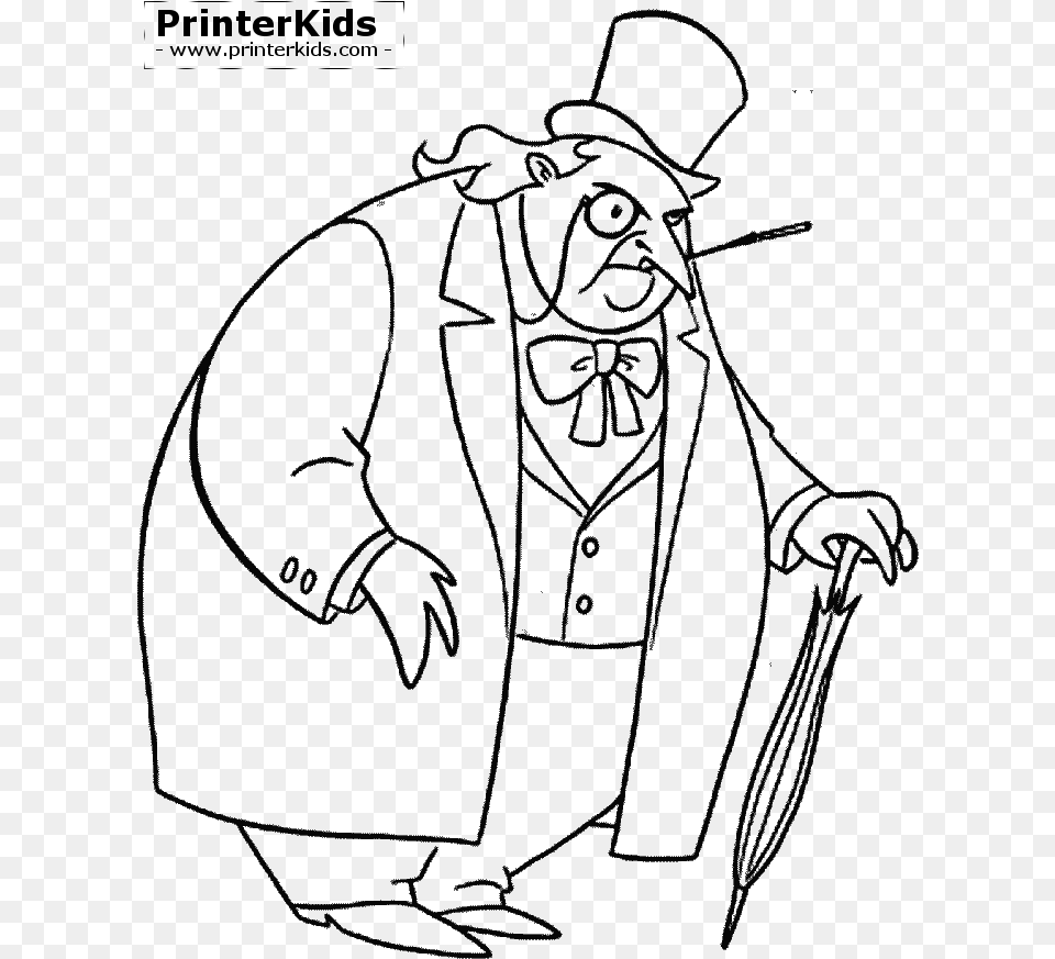 Batman Coloring Pages Penguin Batman Coloring Pages, Clothing, Coat, Jacket Png Image