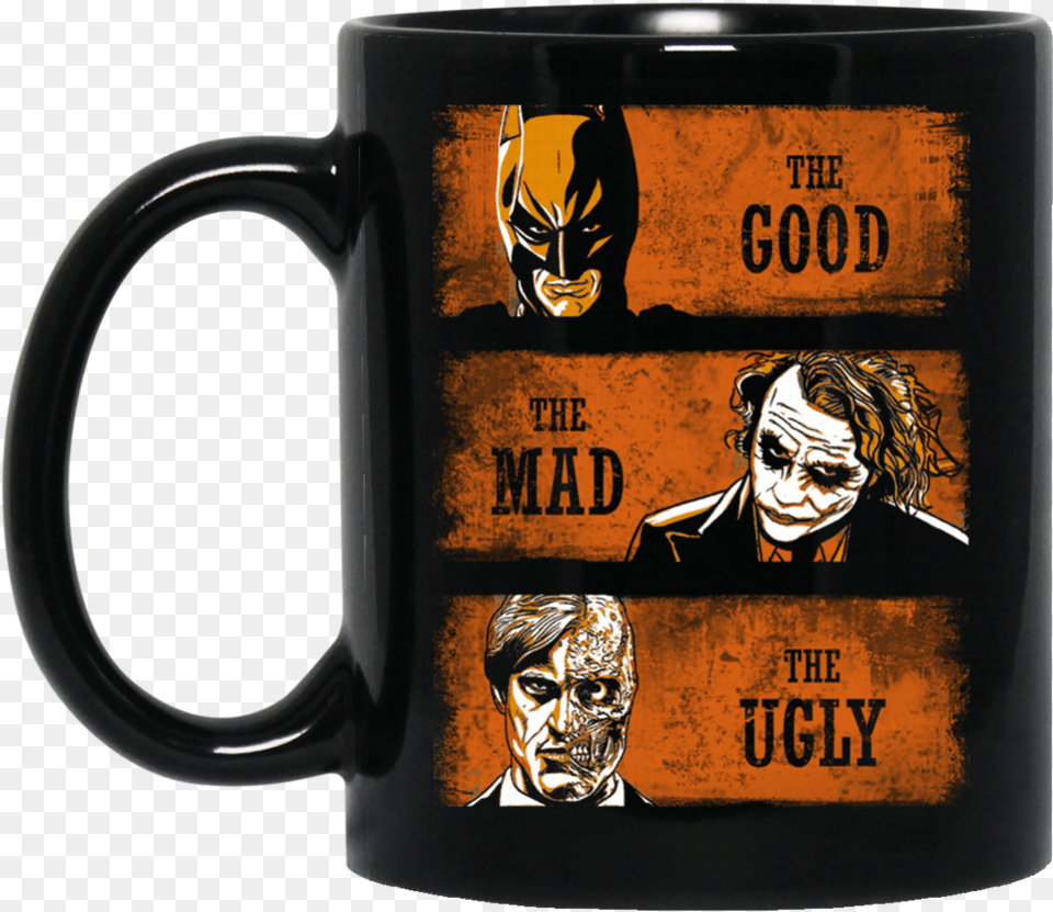 Batman Dark Knights Joker Mug The Good The Bad The Harry Potter Teacher Mug, Cup, Adult, Person, Female Free Png