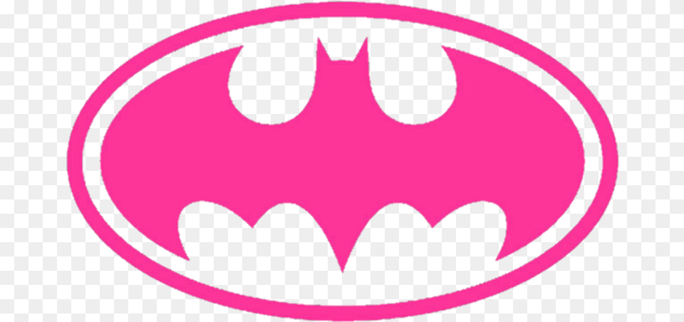 Batman De Elizabeth Fuentes Batman Logo Pink, Symbol, Batman Logo, Leaf, Plant Free Transparent Png