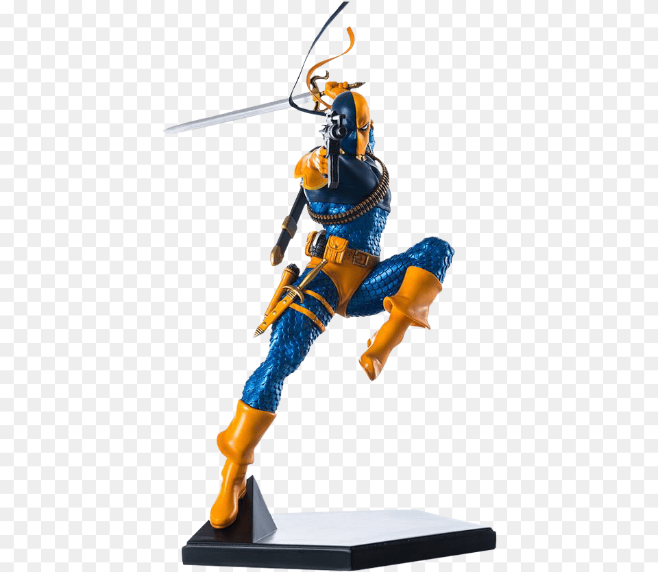 Batman Deathstroke Statue Iron Studios Deathstroke Art, Figurine, Person Png Image