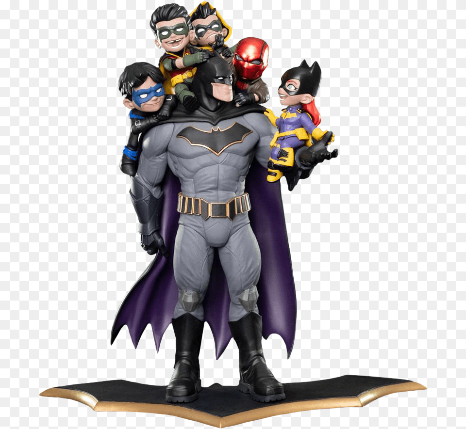 Batman Family Q Master Diorama, Adult, Person, Man, Male Free Png