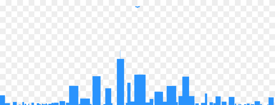 Batman Flies Over Gotham Silhouette, City, Outdoors, Bar Chart, Chart Free Transparent Png