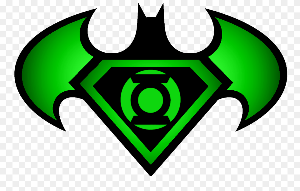 Batman Green Lantern Superman Superman Batman Green Lantern Logo, Recycling Symbol, Symbol, Disk Png Image