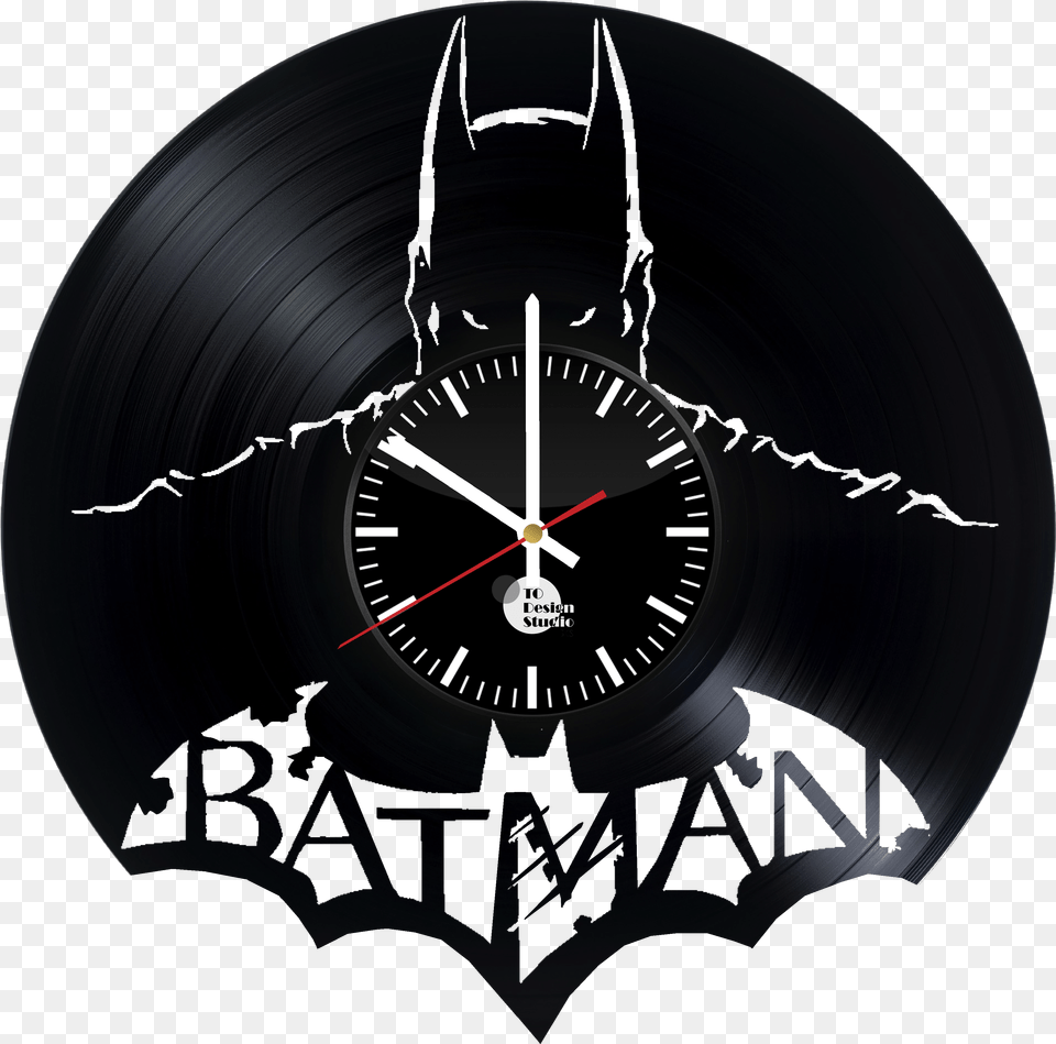 Batman Handmade Vinyl Record Wall Clock Fan Gift Big Chronometer Watch Free Png