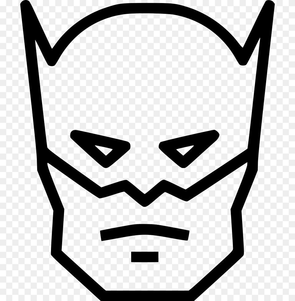 Batman Humanoid Superhero Emoticon Hero Hitam Putih, Stencil Free Png