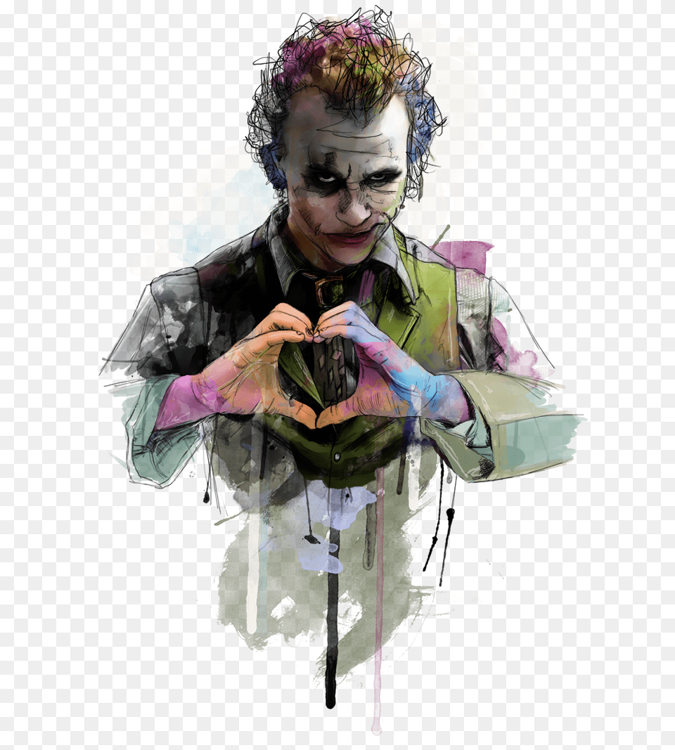 Batman Joker Logo, Portrait, Art, Photography, Person Free Png Download