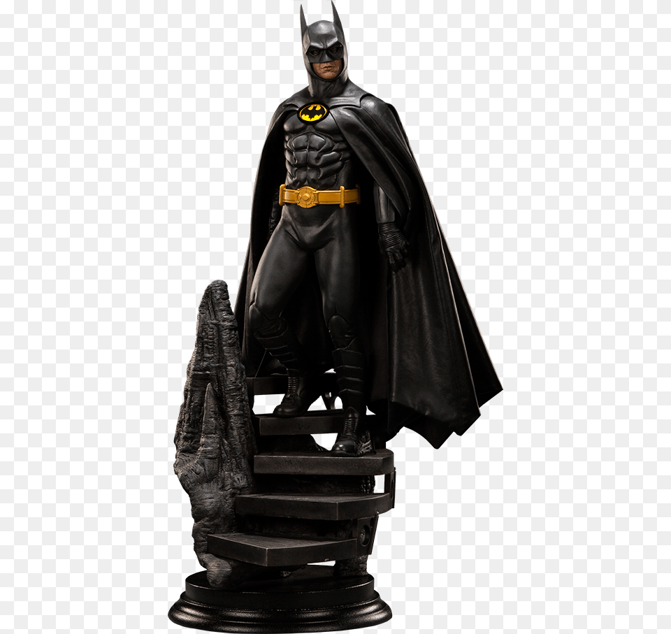 Batman Keaton Sideshow Statue, Adult, Male, Man, Person Free Transparent Png