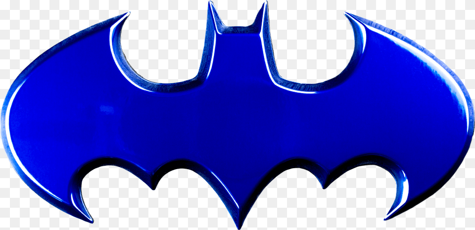 Batman Logo Blue Chrome Premium Fan Emblem By Fan Emblems Blue Batman Logo, Symbol, Batman Logo Free Transparent Png