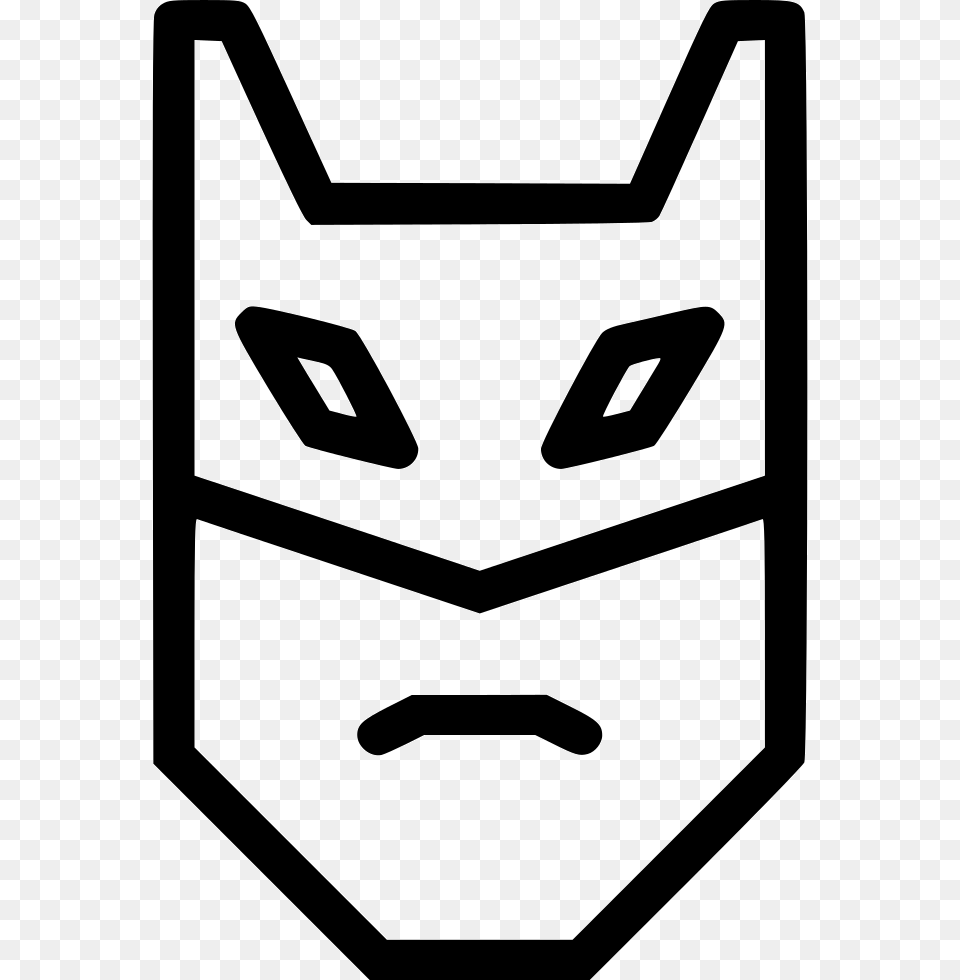 Batman Mask Superhero Hero Comics Character Comments Icon, Stencil, Tool, Plant, Lawn Mower Free Png Download