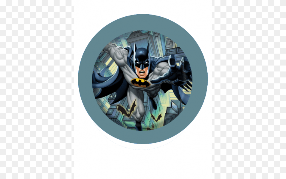 Batman Round Cake Topper, Person, Logo, Face, Head Free Transparent Png