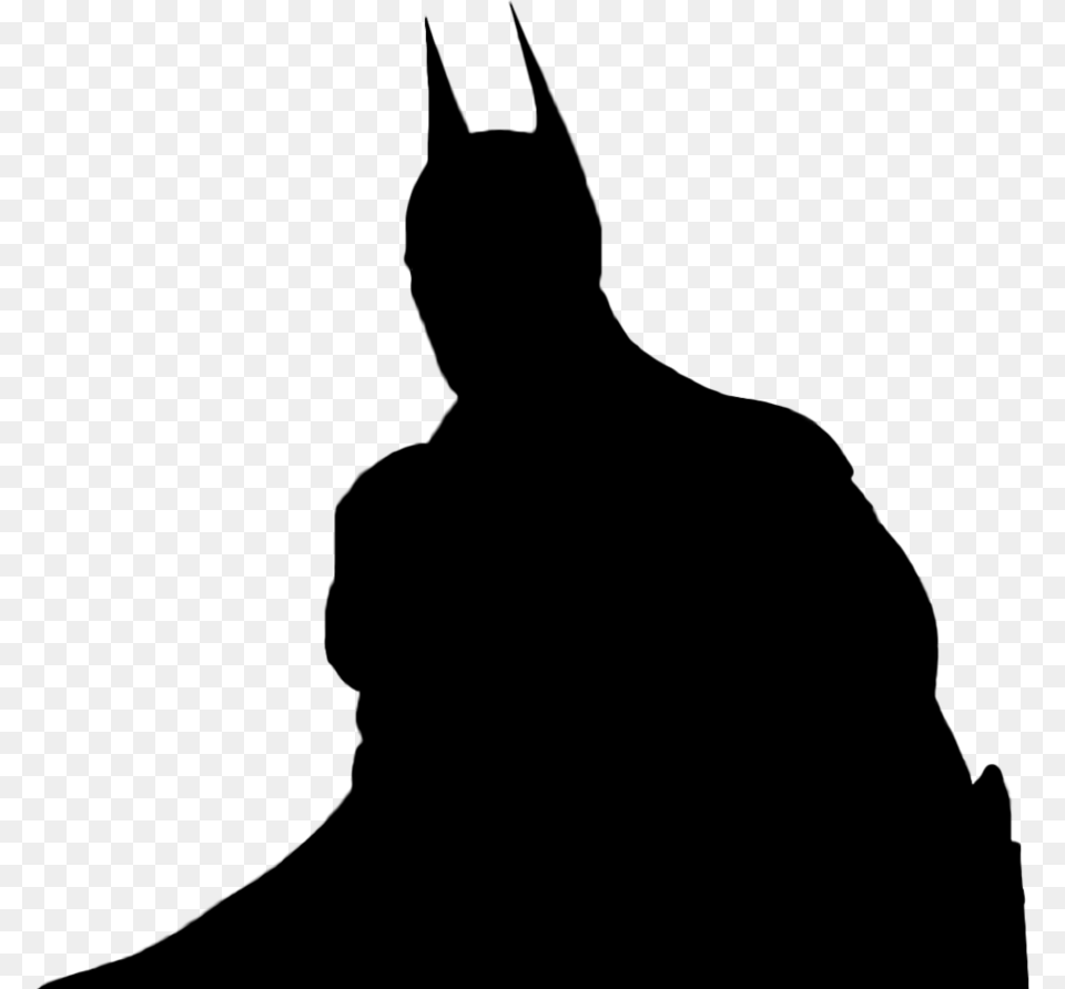 Batman Silhouette, Gray Free Png