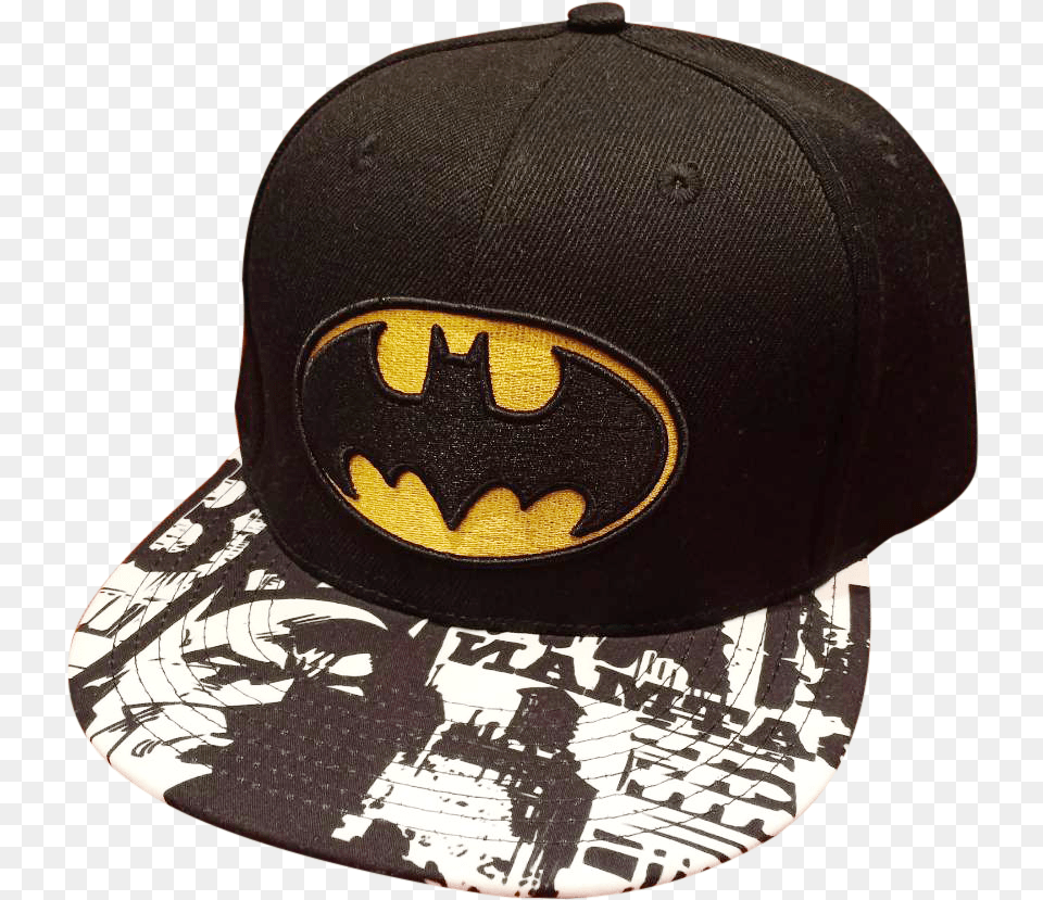 Batman Snapback Cap W Gold Logo Batman, Baseball Cap, Clothing, Hat, Symbol Free Png