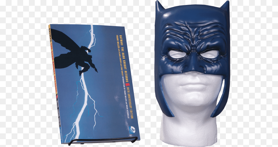 Batman The Dark Knight Returns Mask, Book, Publication, Person, Adult Free Png