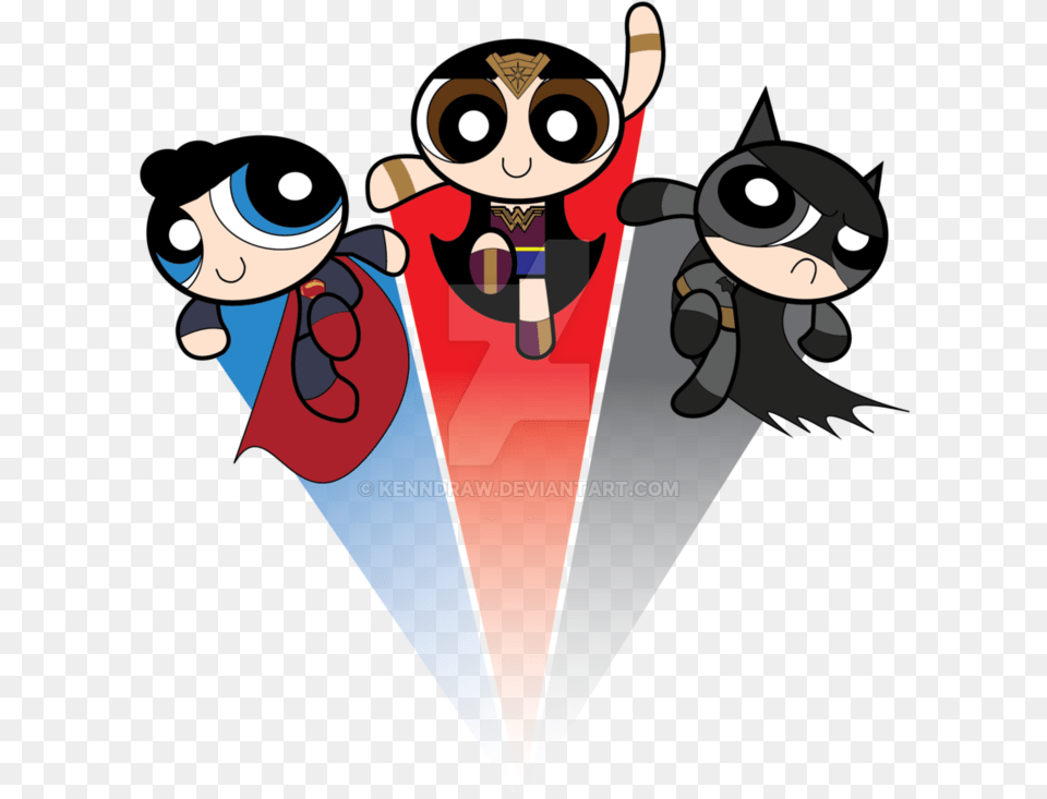 Batman V Superman By Kenndraw The Powerpuff Girls, Person, Face, Head, Cape Free Png