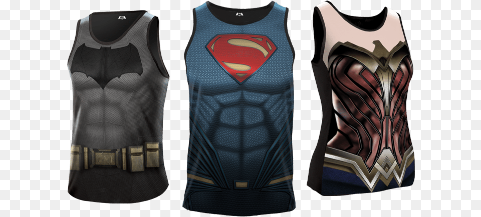 Batman V Superman Heroes Run Singlets Undershirt, Clothing, Tank Top Free Png