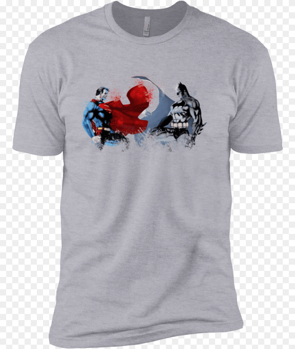 Batman Vs Superman Boys Premium T Shirt T Shirt, T-shirt, Clothing, Adult, Person Free Png Download