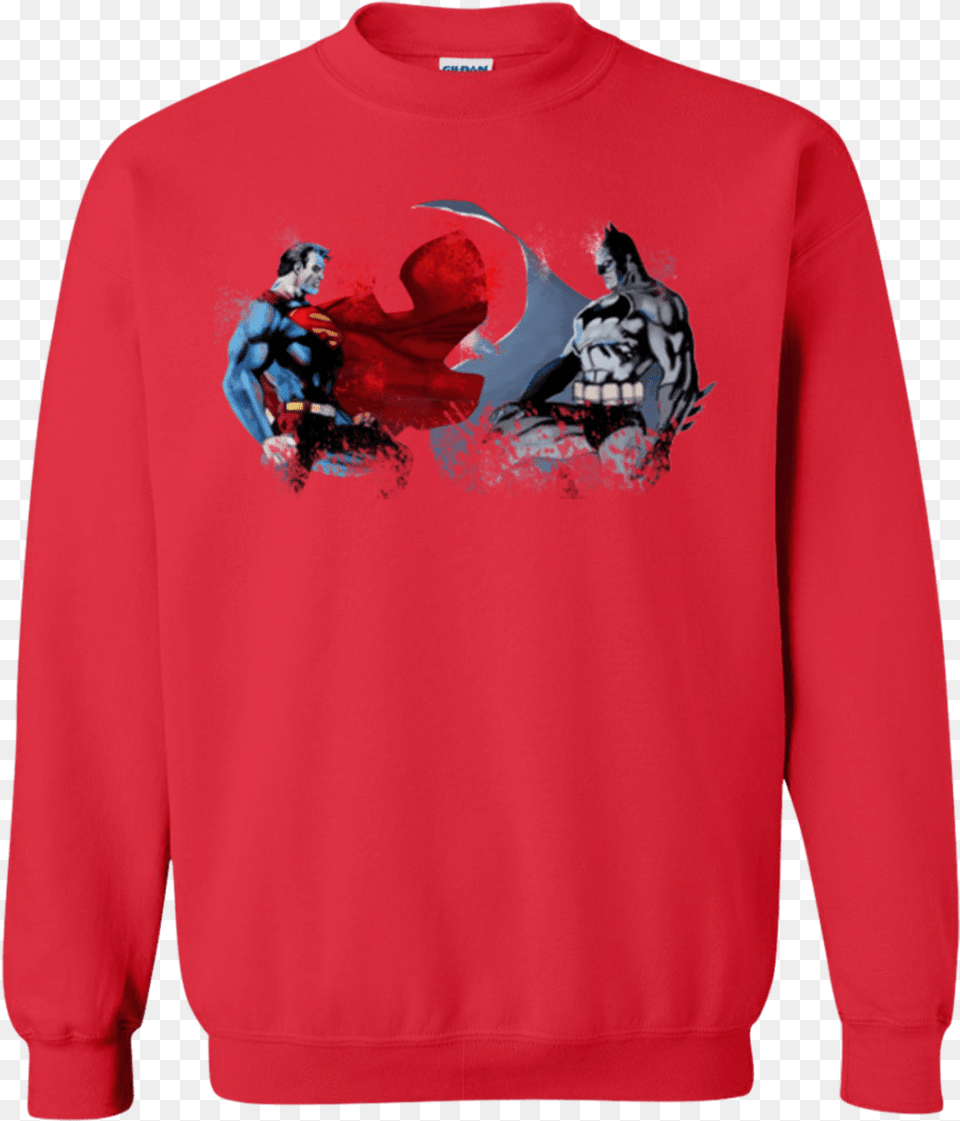 Batman Vs Superman Crewneck Sweatshirt Supreme X Nike Sweater, Hoodie, Clothing, Knitwear, Person Png