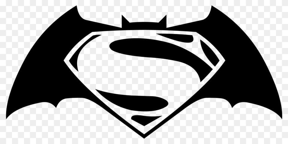 Batman Vs Superman Logos, Gray Png