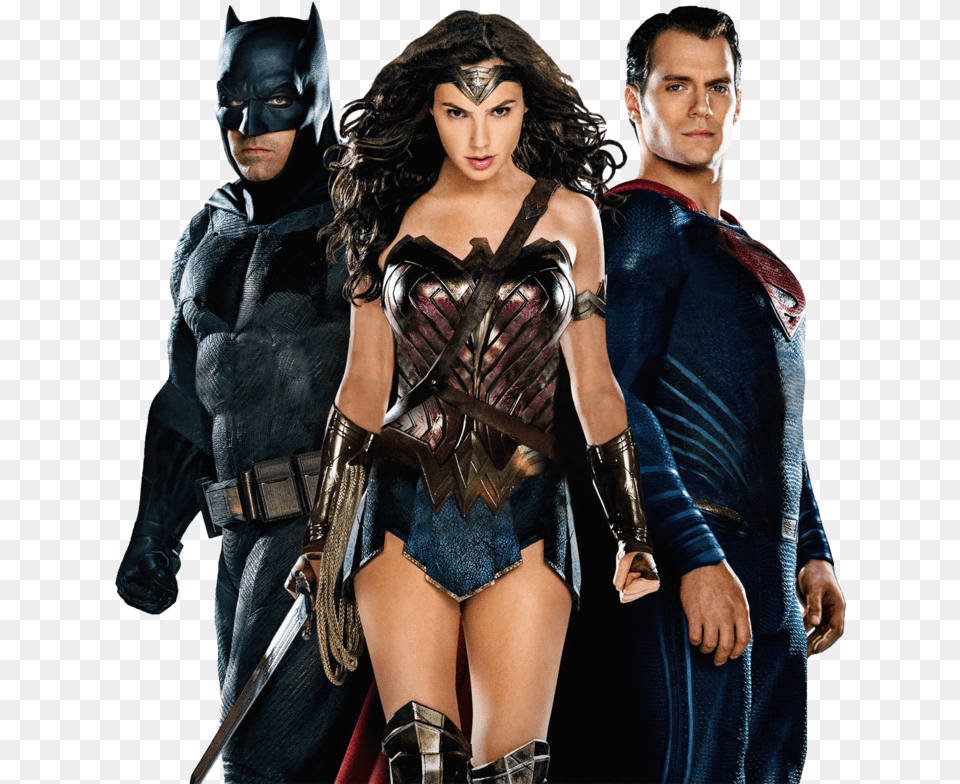 Batman Vs Superman Picture Wonder Woman And Spiderman And Superman, Adult, Person, Female, Costume Png Image