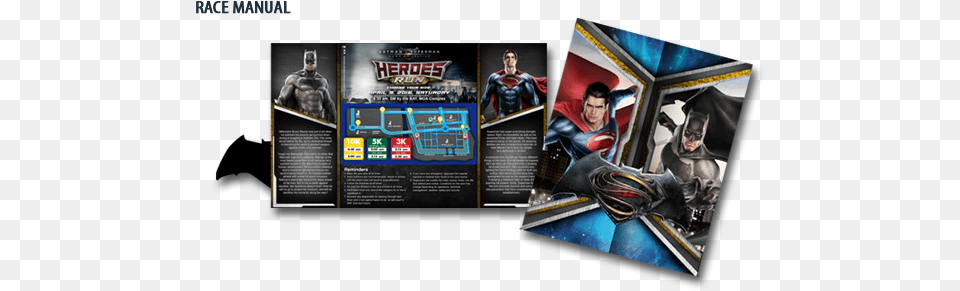 Batman Vs Superman Run 2016 Race Manual Batman Vs Superman Skolesekken, Adult, Poster, Person, Woman Png Image
