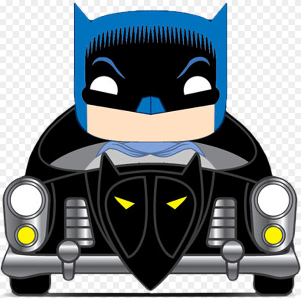 Batman With 1950 Batmobile 80th Anniversary Pop Rides London Fair Toy Batman Funko, Baby, Person, Face, Head Png