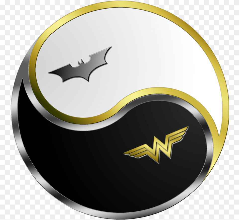 Batman Wonder Woman Yin Yang Wonder Woman And Batman Logo, Ball, Football, Soccer, Soccer Ball Png