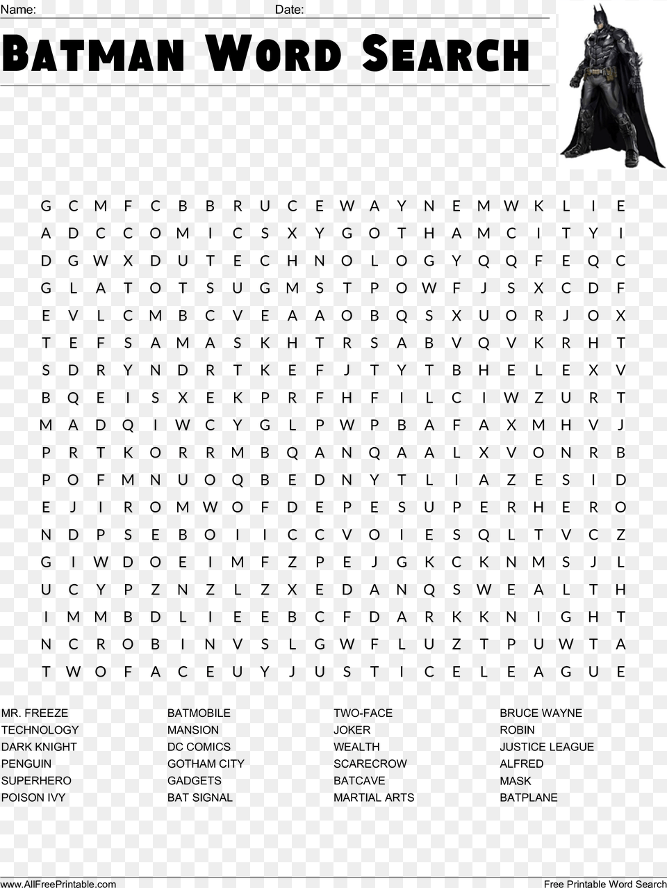 Batman Word Search Main Image Hawaii Word Search, Adult, Male, Man, Person Free Png