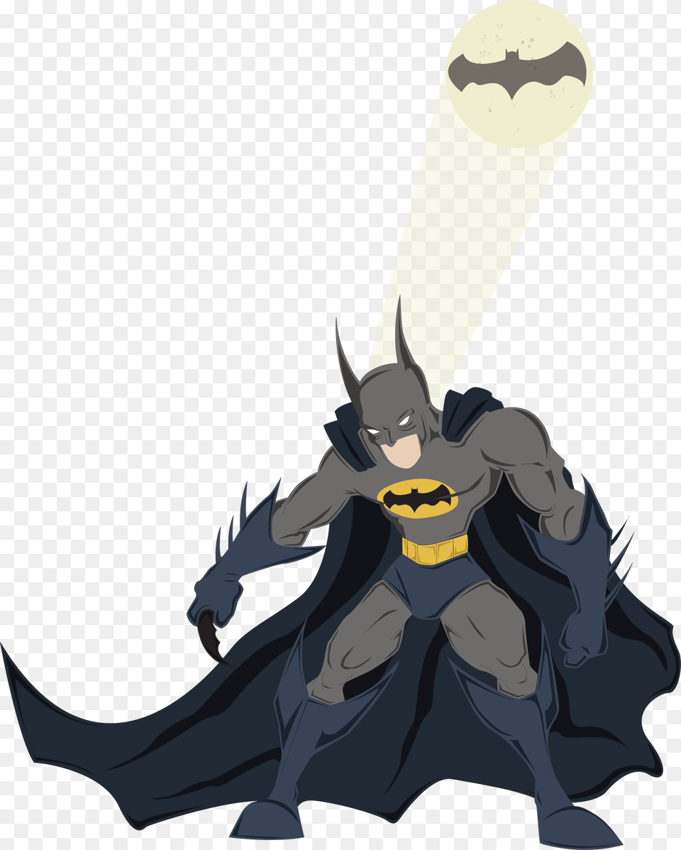 Batmancartoonfictional Leagueblack Artstylecostume Batman Kid Cartoon, Person, Cape, Clothing Png
