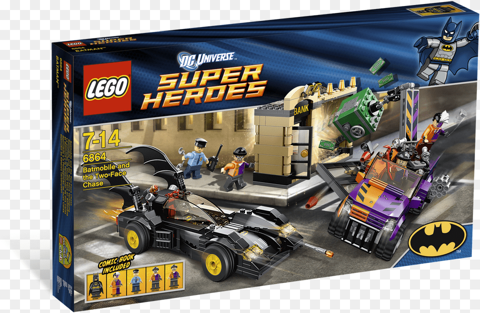 Batmobile And The Two Face Chase Lego Dc Universe Super Heroes Batmobile And Two Face, Car, Vehicle, Transportation, Sports Car Free Transparent Png