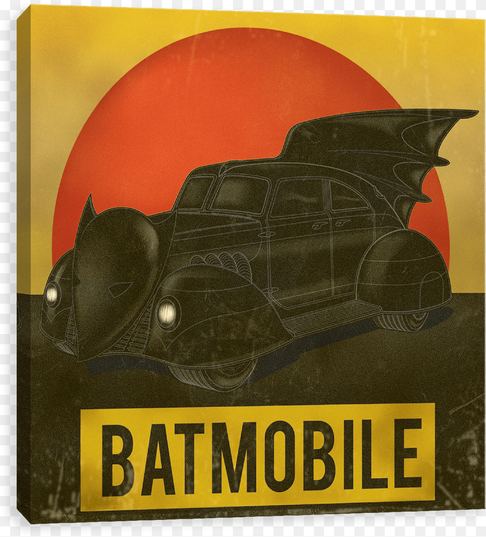 Batmobile Vintage Car, Advertisement, Poster, Transportation, Vehicle Png Image