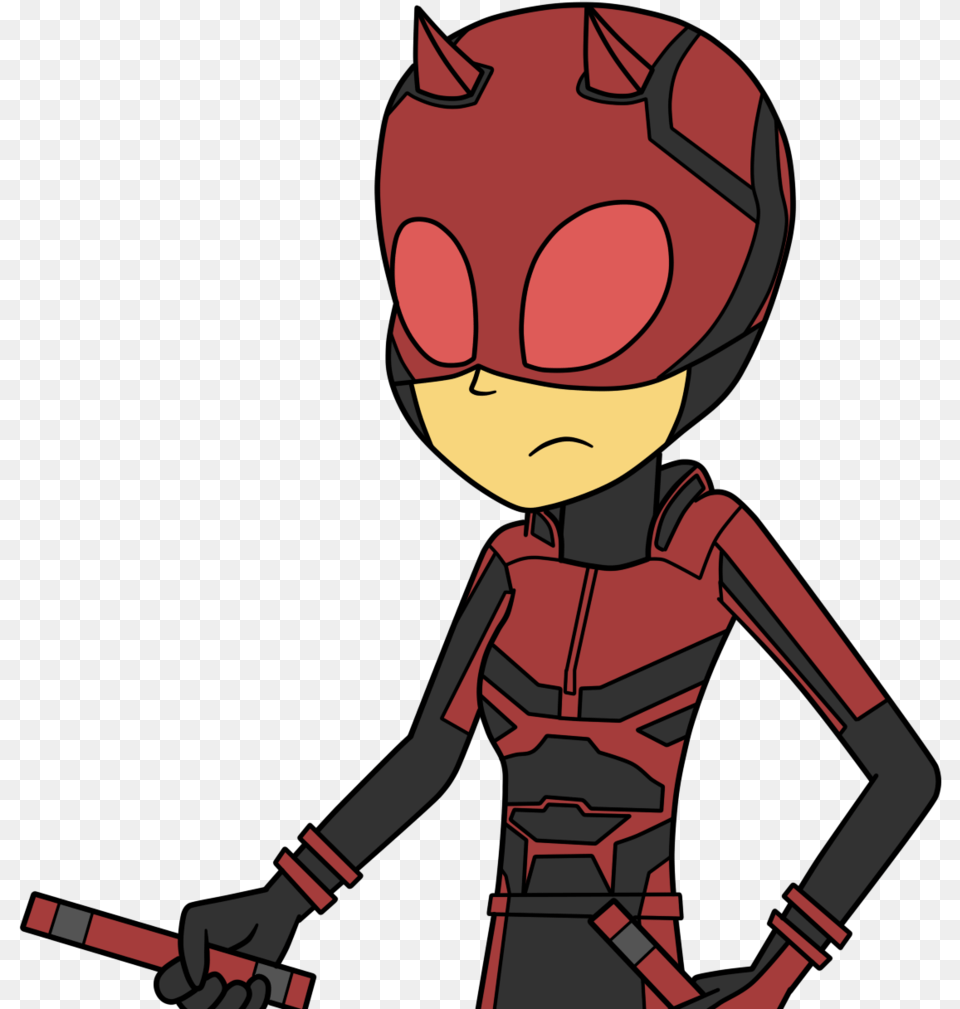 Baton Clothes Costume Daredevil Daredevil Cartoon, Person, Book, Comics, Publication Png Image