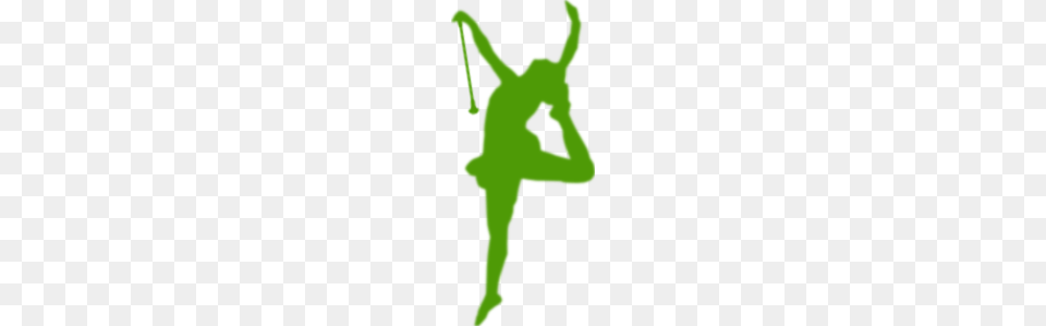 Baton Dancer Silhouette Clip Art Again With That Stupid Baton, Dancing, Leisure Activities, Person, Green Free Transparent Png