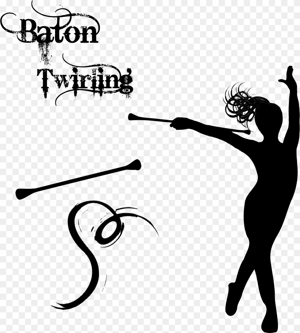 Baton Twirling Clip Art, Silhouette Free Png Download